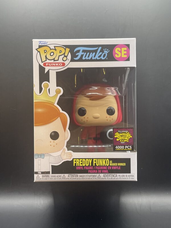 Freddy Funko as masked worker